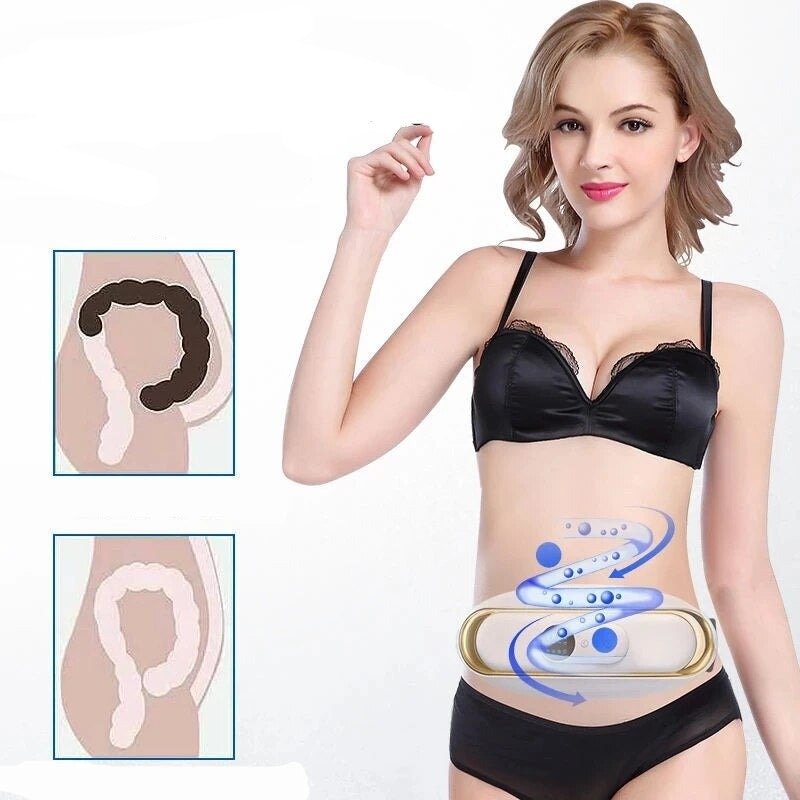 Abdominal Massage Belt Rechargeable Heat & Vibration Support