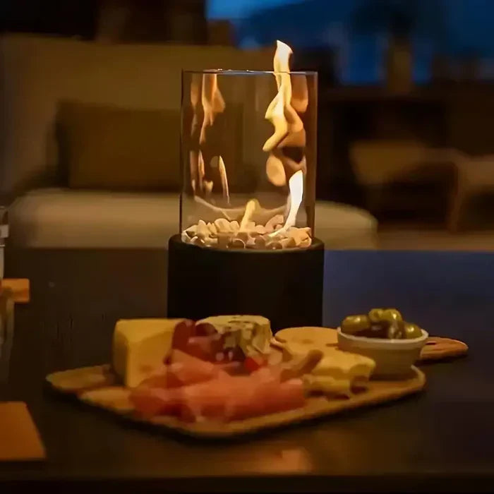Tragbare Tischlampe im Flammenstil mit warmem, dekorativem Schein