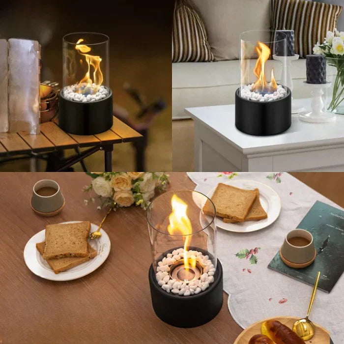 Tragbare Tischlampe im Flammenstil mit warmem, dekorativem Schein