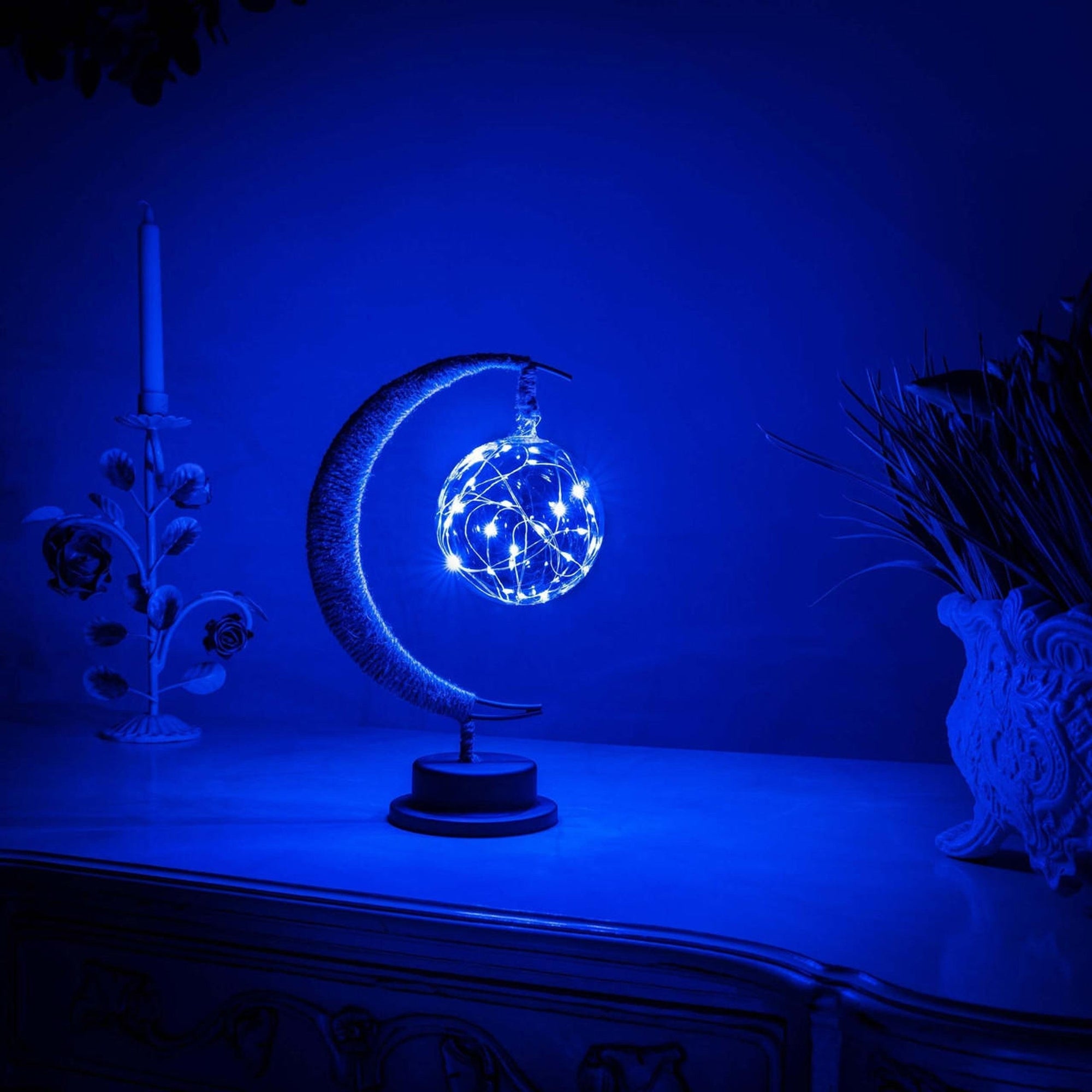 Mondförmige Tischlampe Weiches Stimmungslicht LED Dekoratives Licht