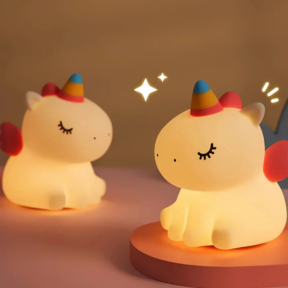 Touch Control Character Table Lamp Rechargeable Bedside Light