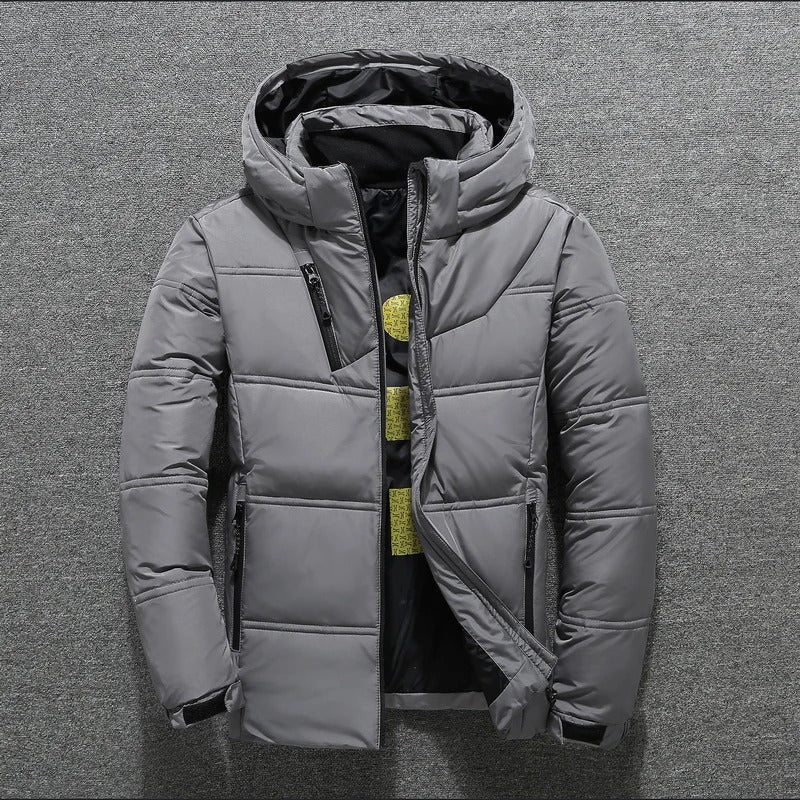 Mens Quilted Winter Jacket | Regular Fit Puffer Coat