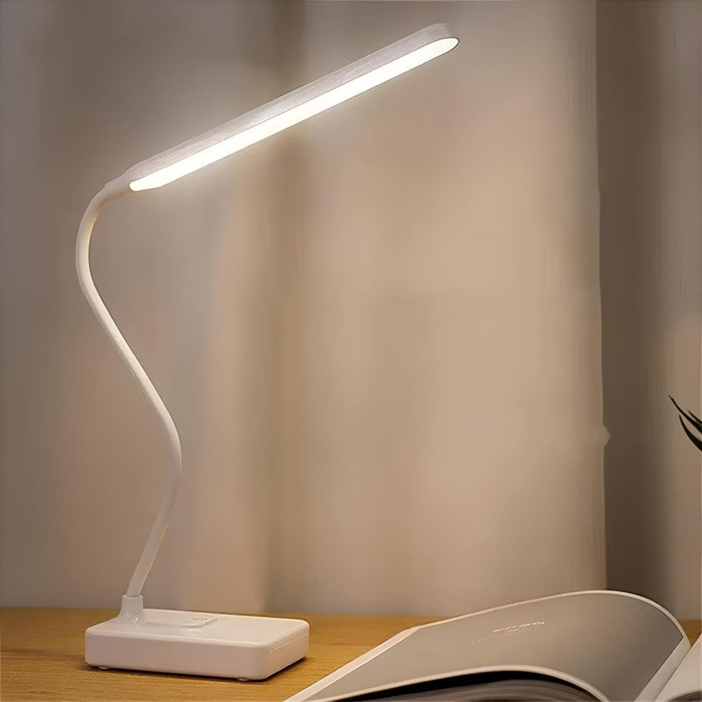 Wiederaufladbare Schreibtischlampe mit flexiblem Arm und mehreren Lichtmodi