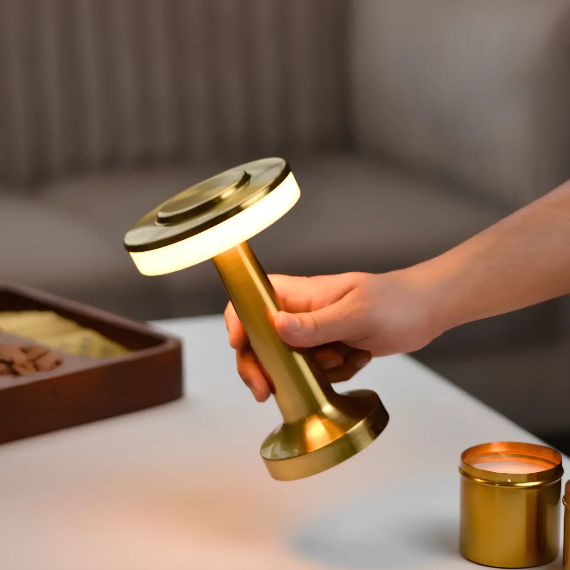 Cordless Table Lamp Rechargeable Touch-Control Mood Light