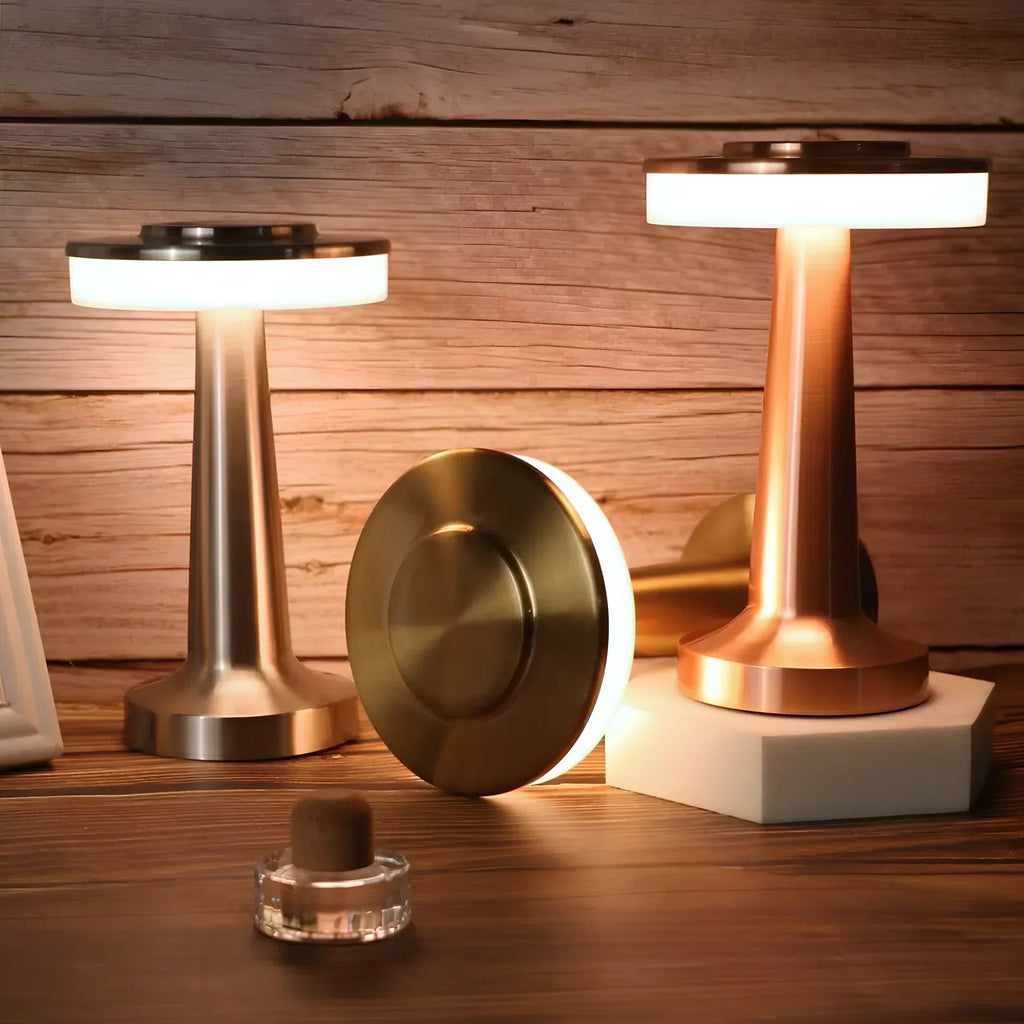 Cordless Table Lamp Rechargeable Touch-Control Mood Light